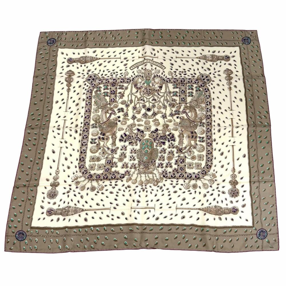 HERMES Authentic Black Silk Scarf - Picture 1 of 8